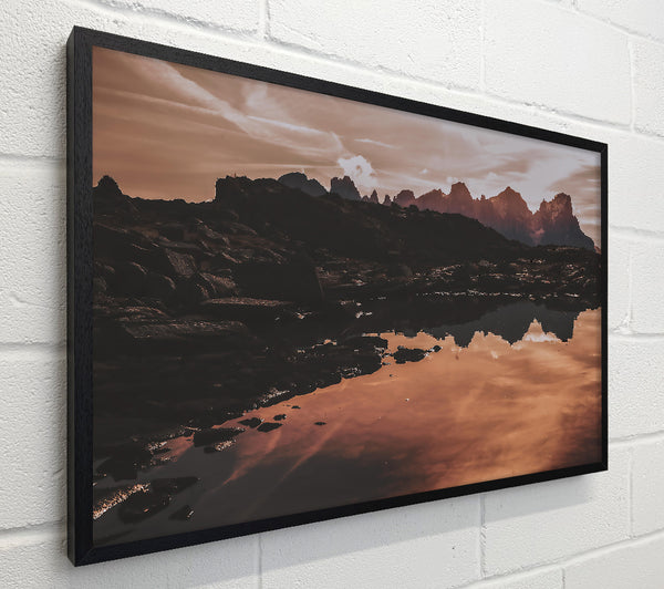 Crimson Mountain Reflection