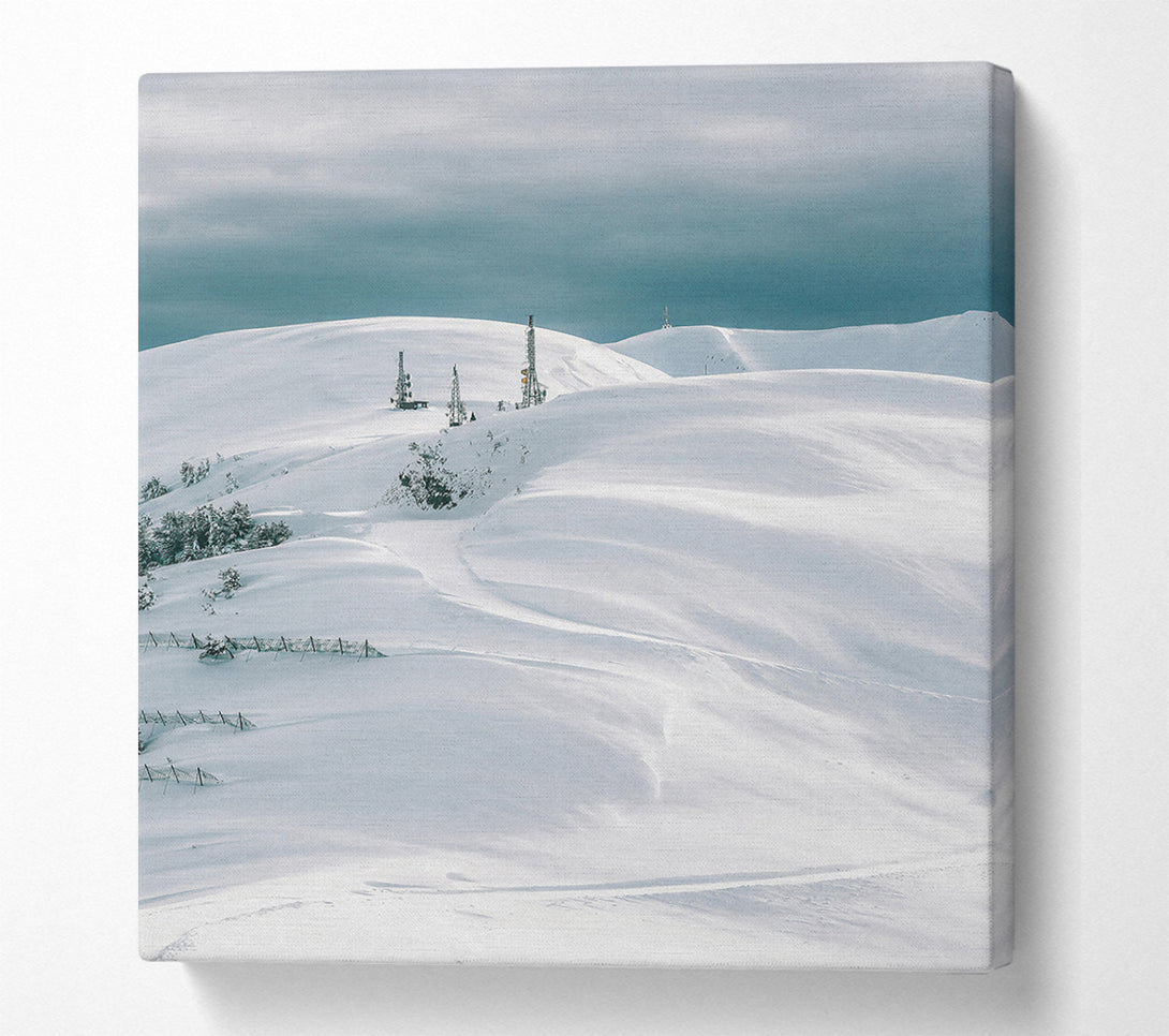  A Canvas Print of White Peaks And Towers Canvas Art