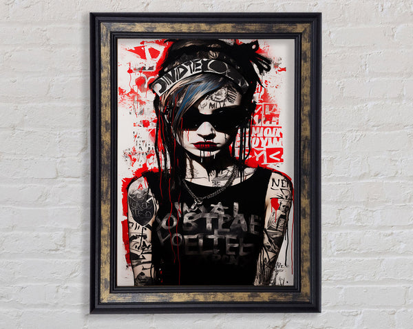 Punk Rock Girl Framed Print