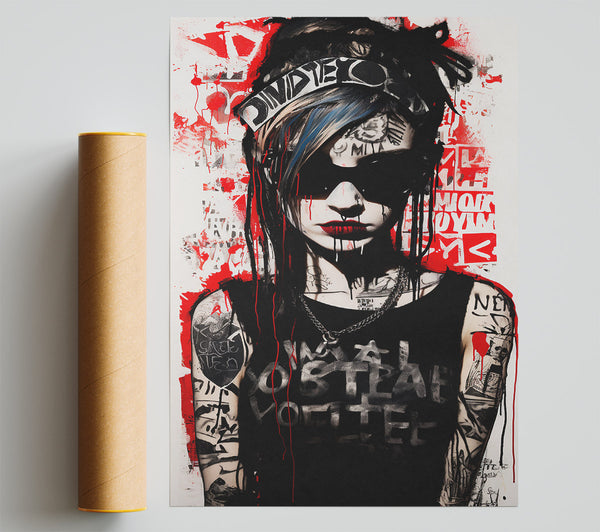 Punk Rock Girl Poster
