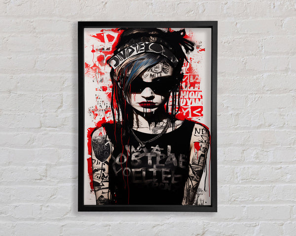 Punk Rock Girl Framed Print