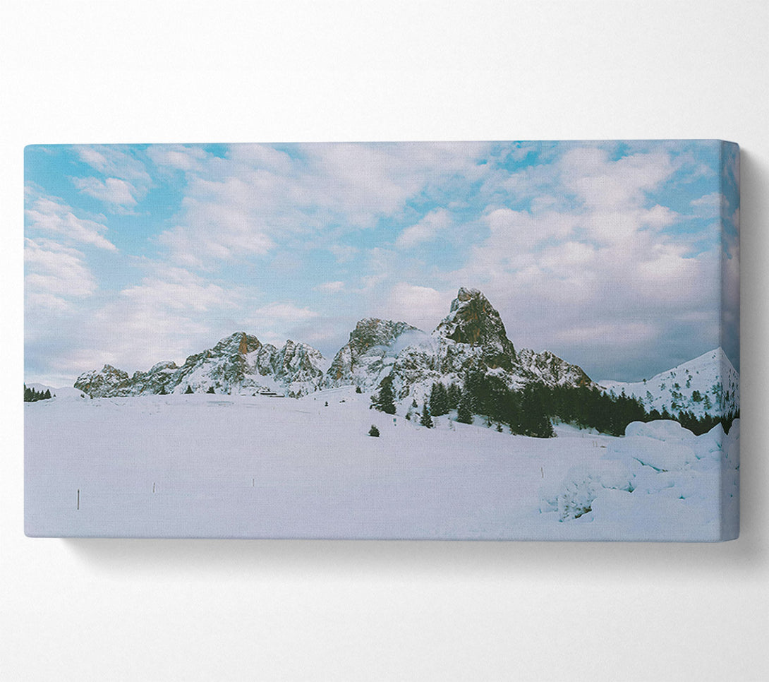  A Canvas Print of Blue Sky Mountainscape Canvas Print