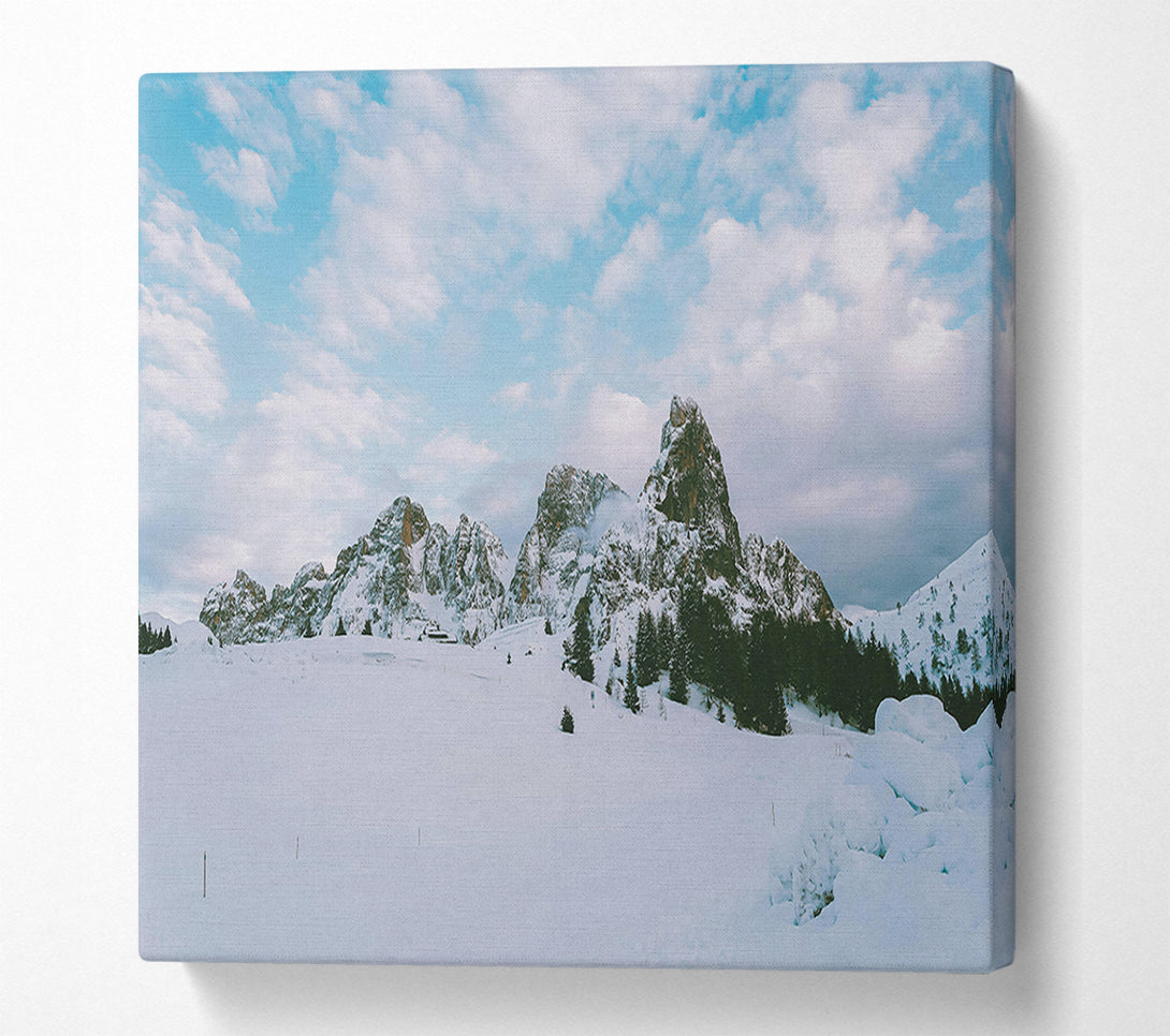  A Canvas Print of Blue Sky Mountainscape Canvas Print