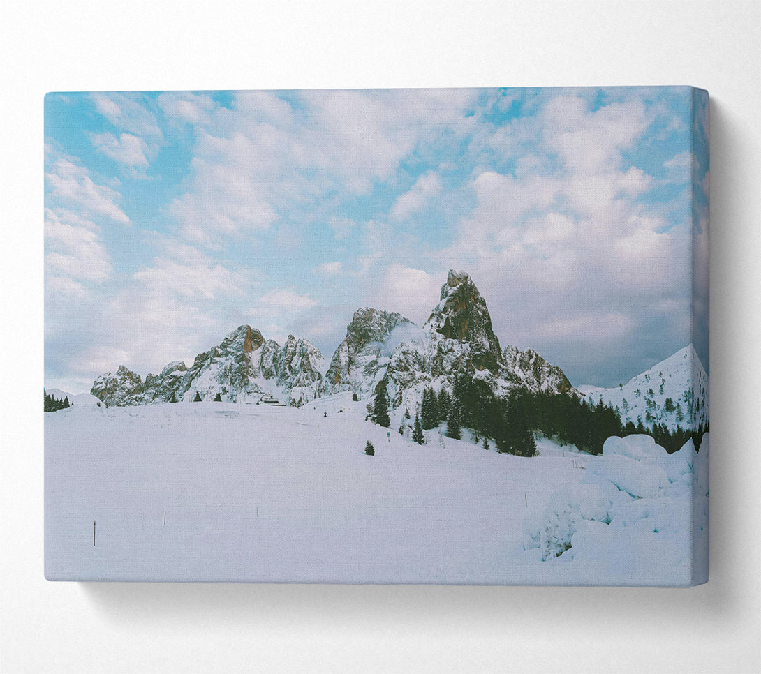  A Canvas Print of Blue Sky Mountainscape Canvas Print