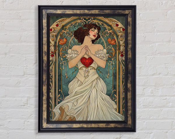 Pure Heart Dress Woman Framed Print