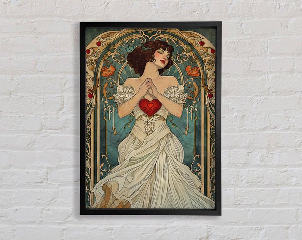 Pure Heart Dress Woman Framed Print