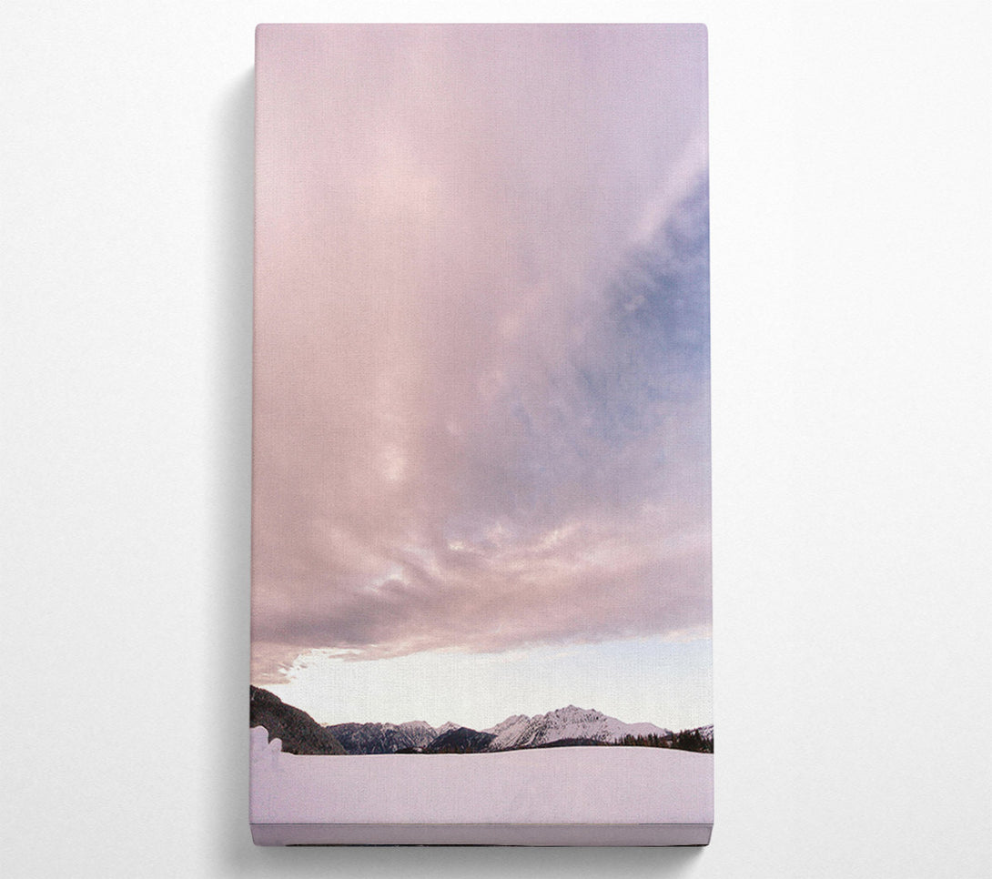  A Canvas Print of Pink Sky Over Mountains Canvas Art