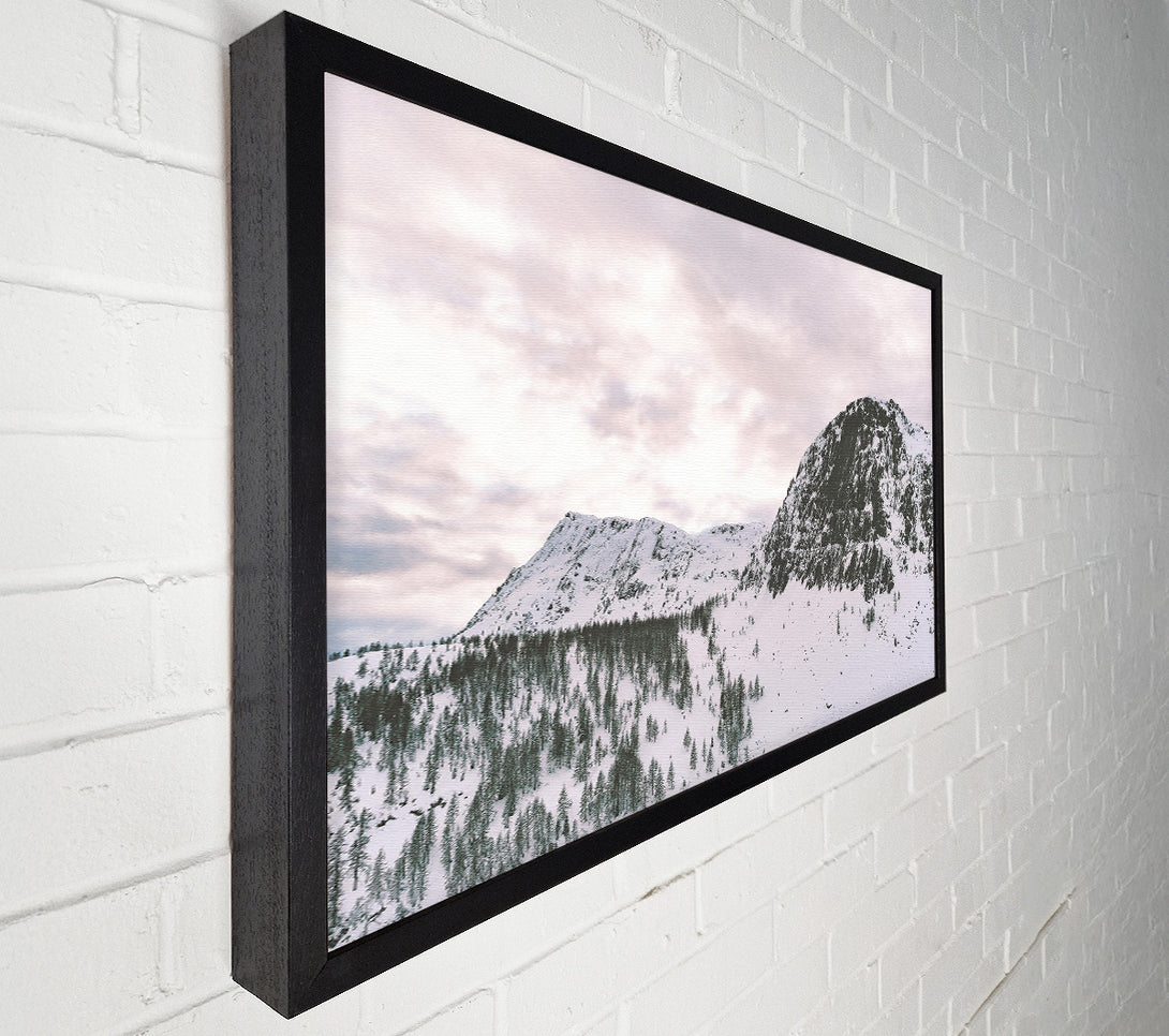  A Canvas Print of Pale Sky Over Snow Canvas Wall Art