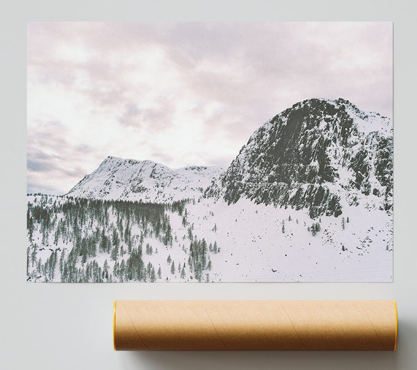Pale Sky Over Snow Giclee Print
