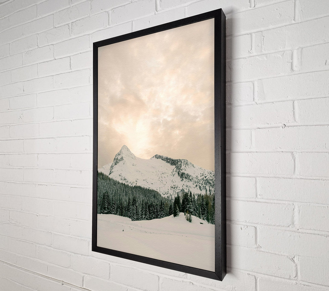  A Canvas Print of Pale Sky Mountains Canvas Art
