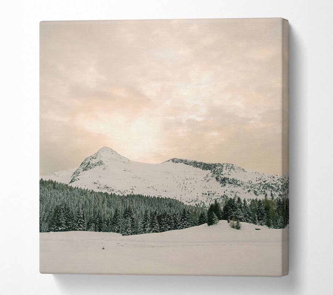  A Canvas Print of Pale Sky Mountains Canvas Art