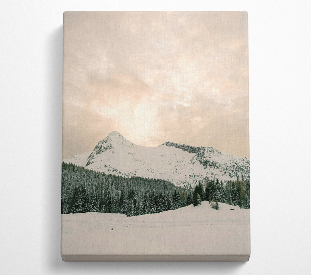  A Canvas Print of Pale Sky Mountains Canvas Art