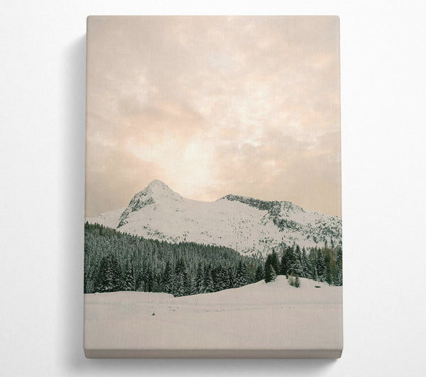 A Canvas Print of Pale Sky Mountains Canvas Art