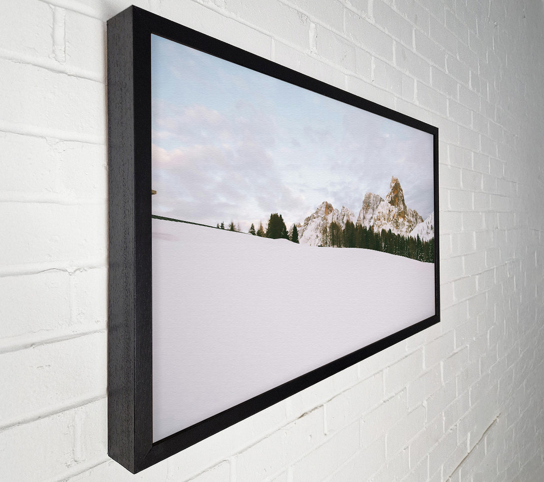  A Canvas Print of White And Golden Peaks Canvas Wall Art