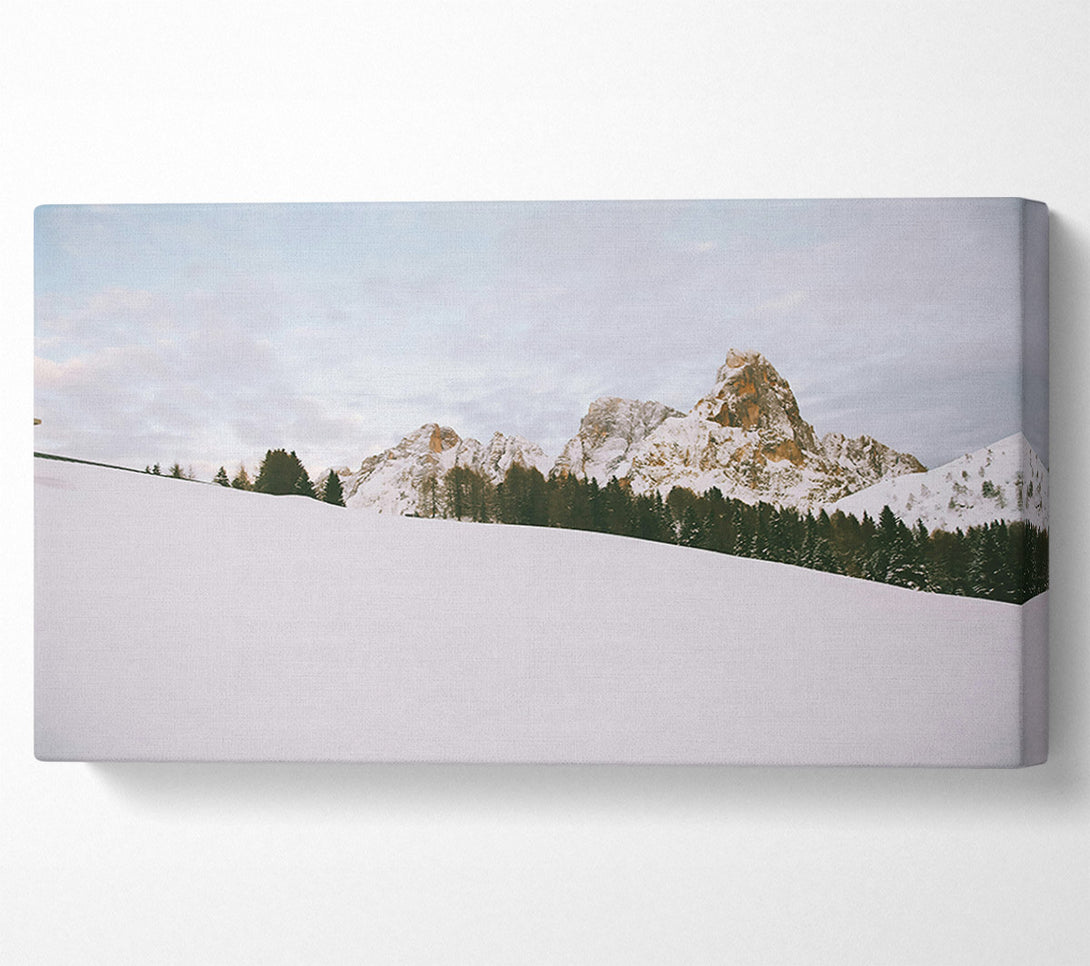  A Canvas Print of White And Golden Peaks Canvas Wall Art