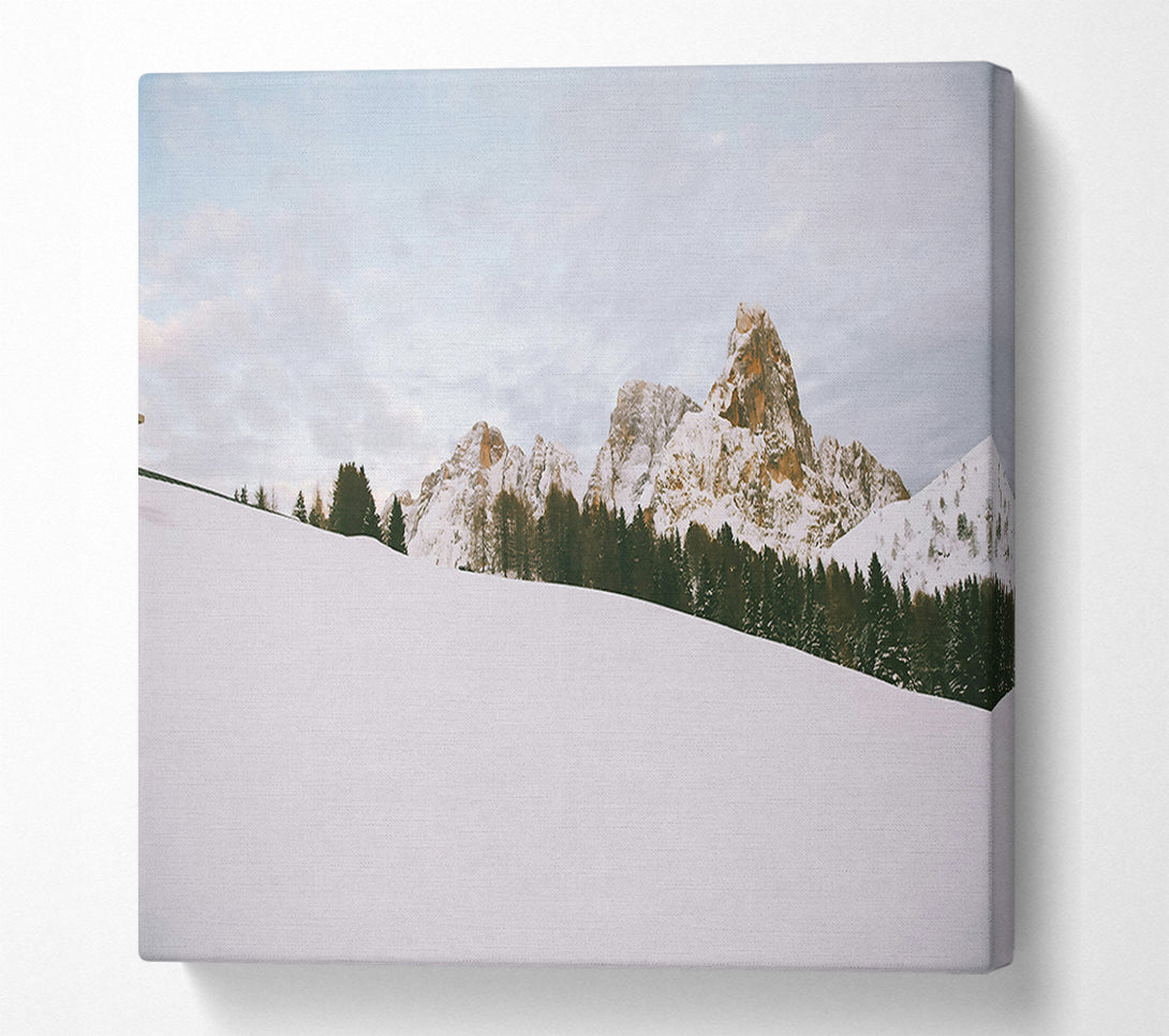  A Canvas Print of White And Golden Peaks Canvas Wall Art