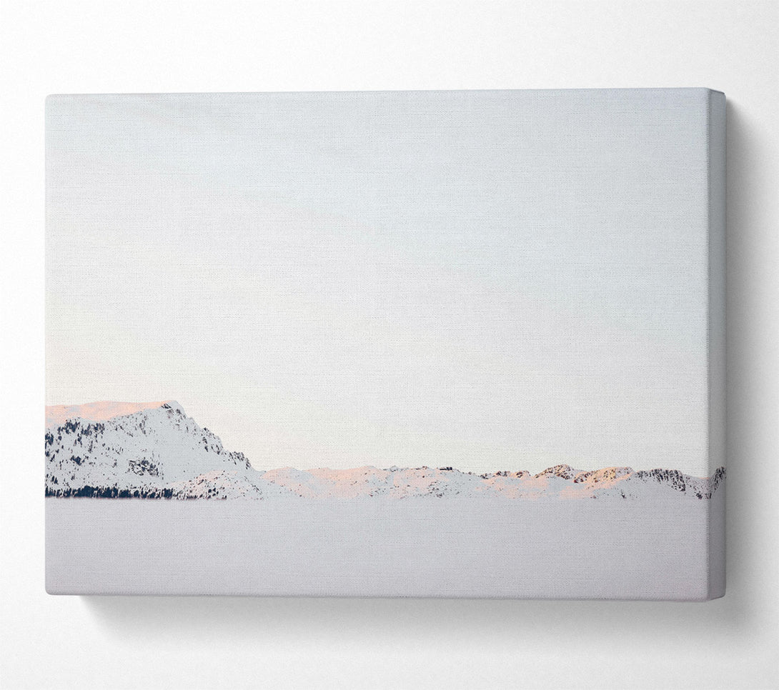  A Canvas Print of Pink Sky Mountains Canvas Wall Art
