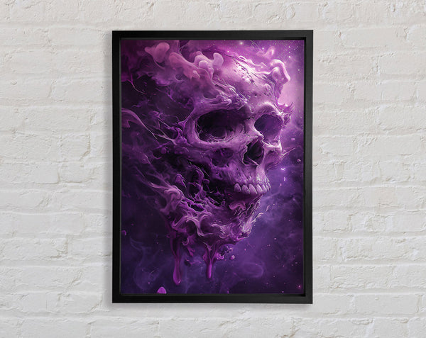Purple Cosmic Skull Framed Print