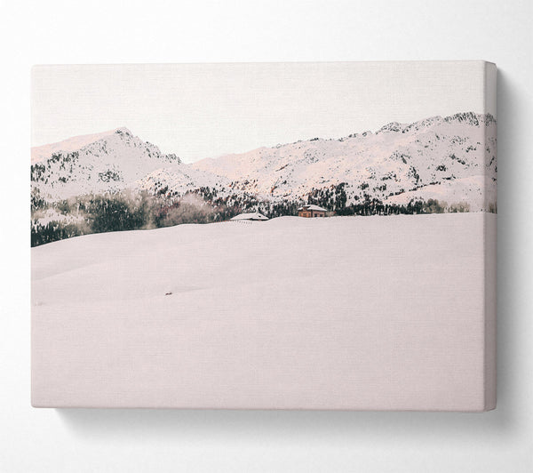  A Canvas Print of Pale Snowscape Solitude Canvas Print