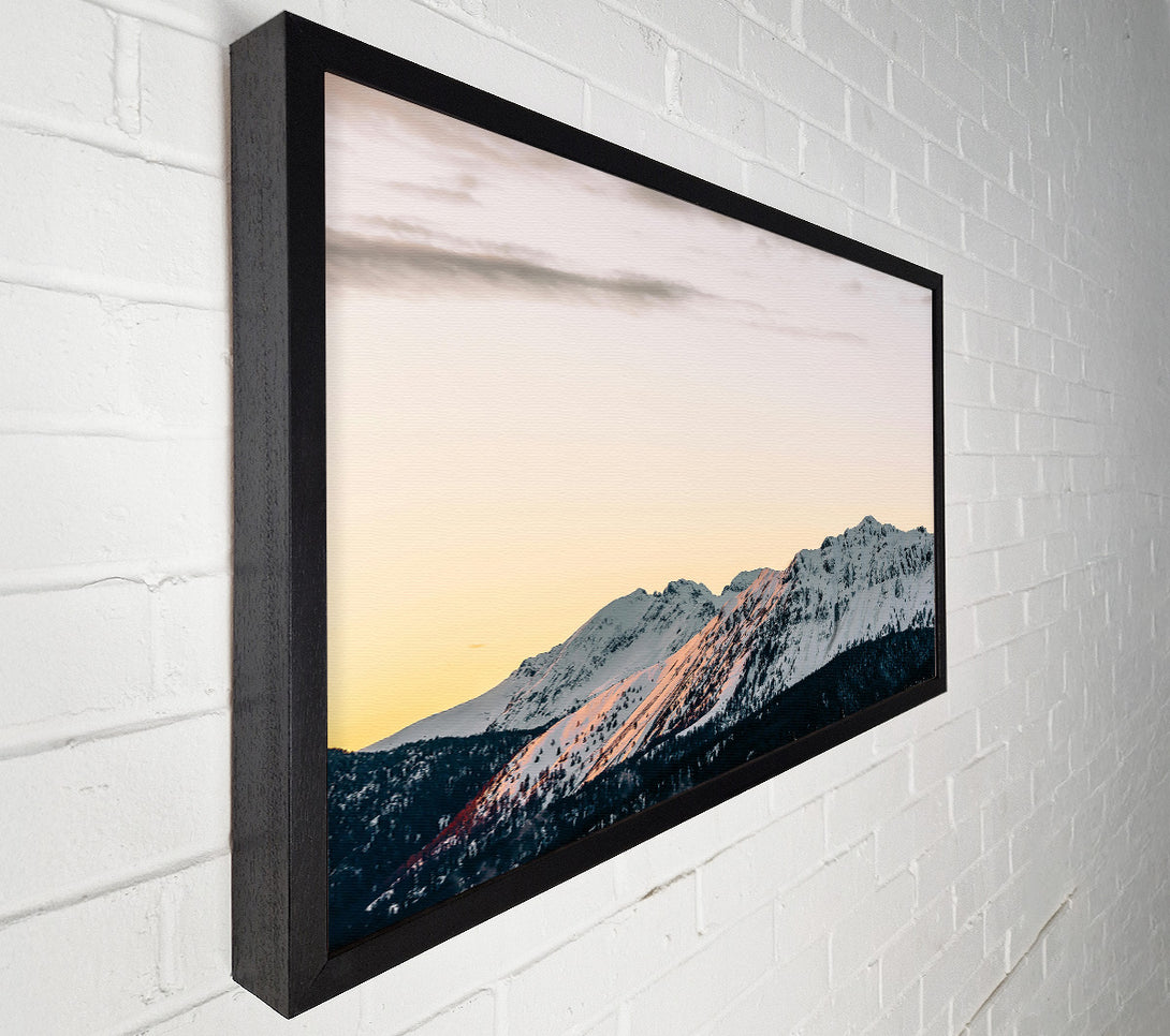  A Canvas Print of Pink-Kissed Snowy Peaks Canvas Art