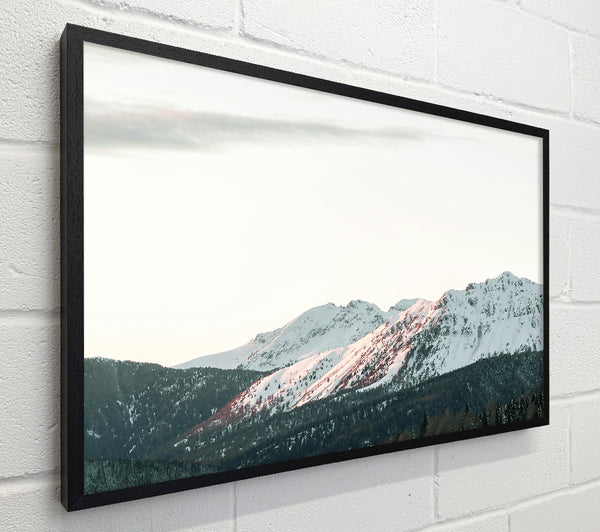 Pink-Kissed Snow Peaks