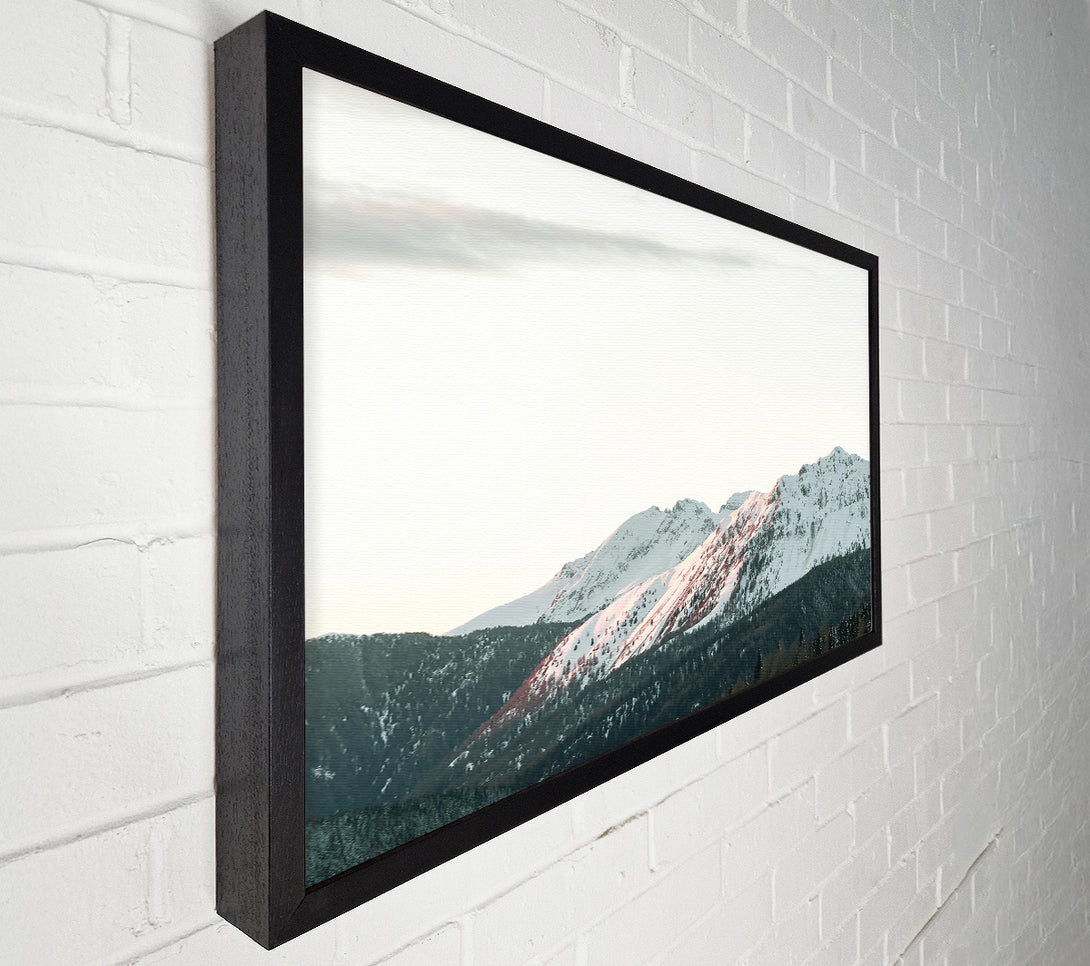  A Canvas Print of Pink-Kissed Snow Peaks Canvas Wall Art