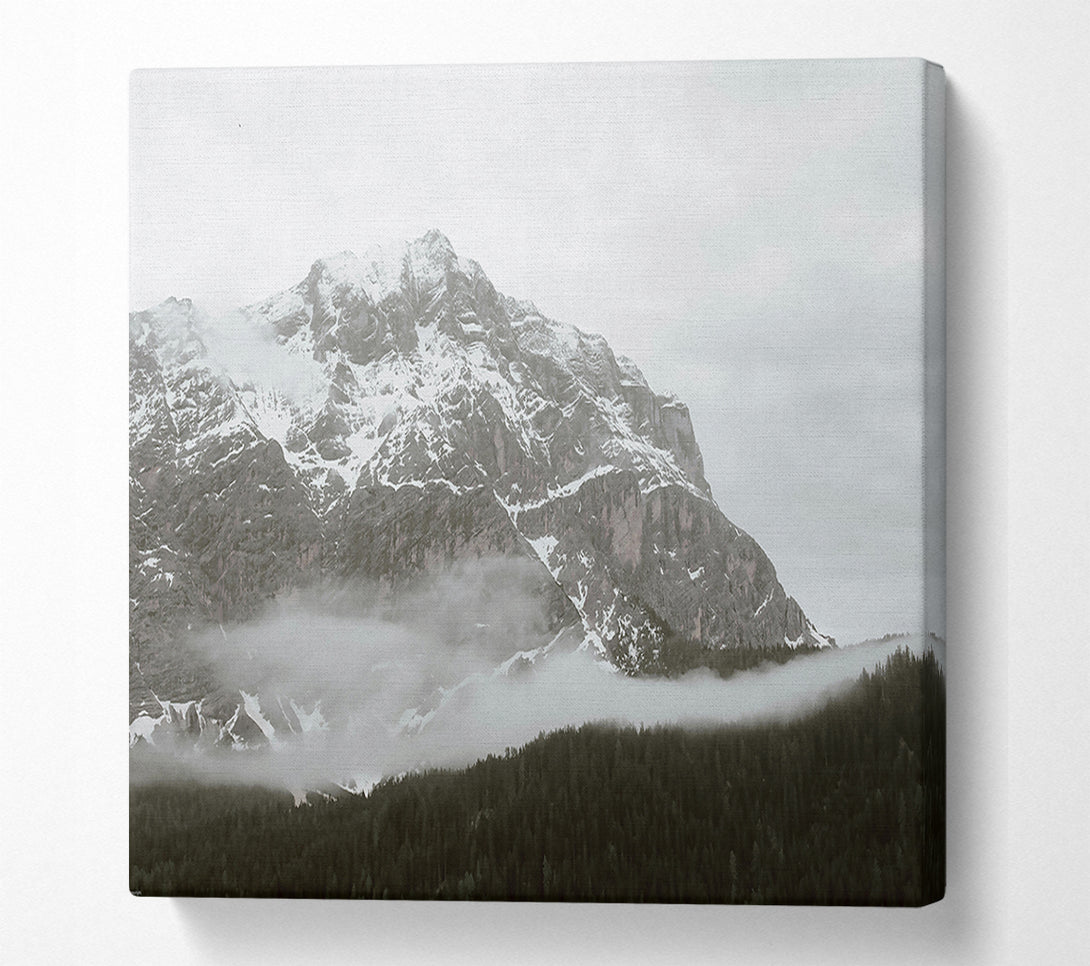  A Canvas Print of White Peak Through Fog Canvas Wall Art