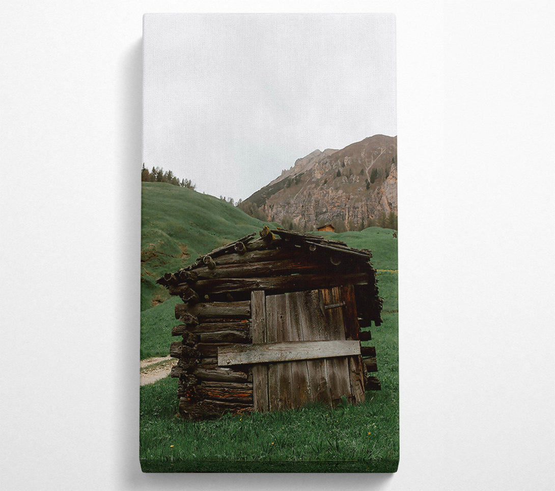  A Canvas Print of The Green Wooden Hut Canvas Print