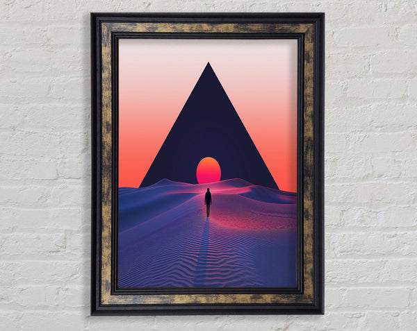 Pyramid Sun Framed Print