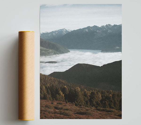 Brown Mountain Fog Giclee Print