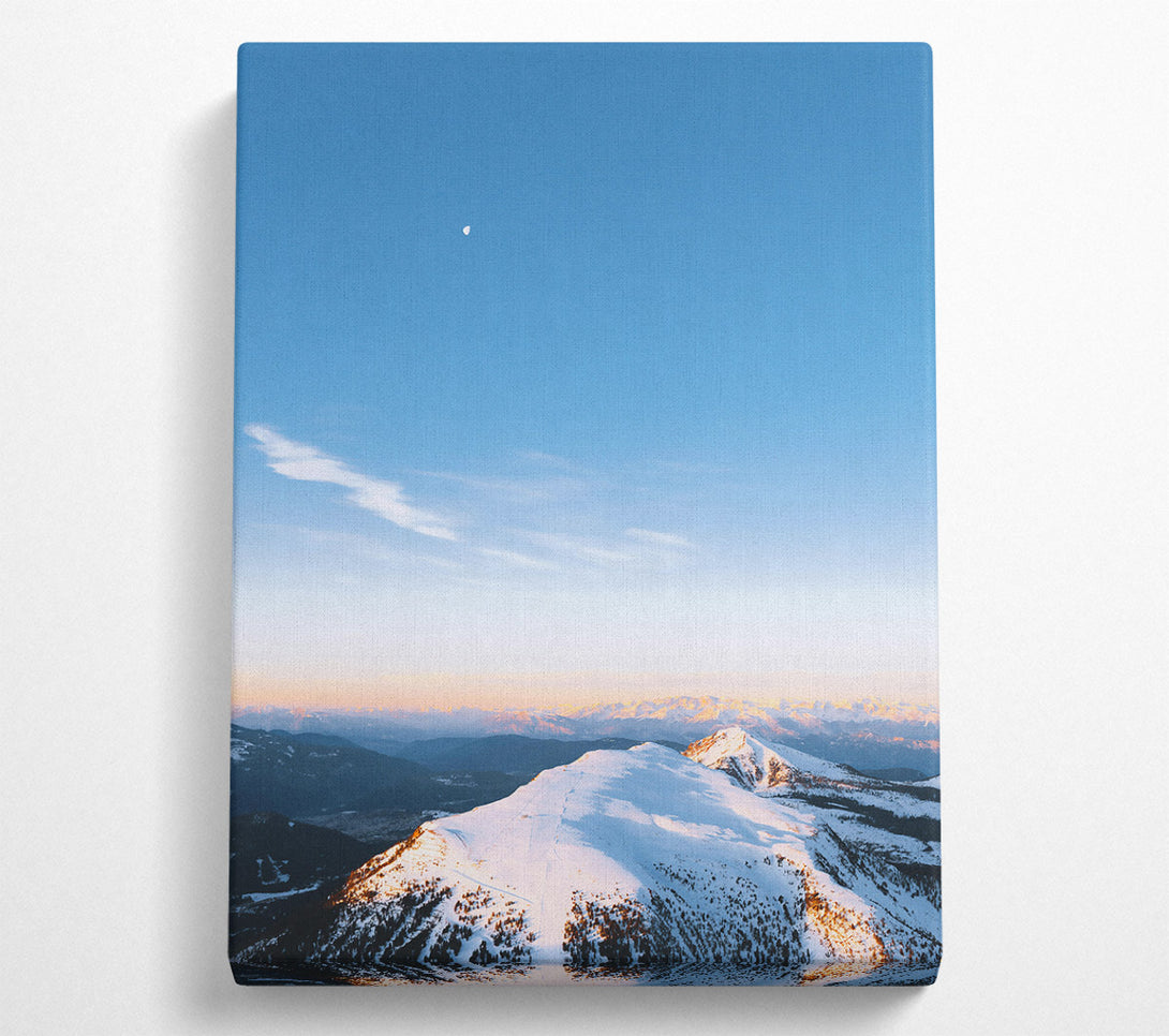  A Canvas Print of Blue Sky Mountain Peak Canvas Art
