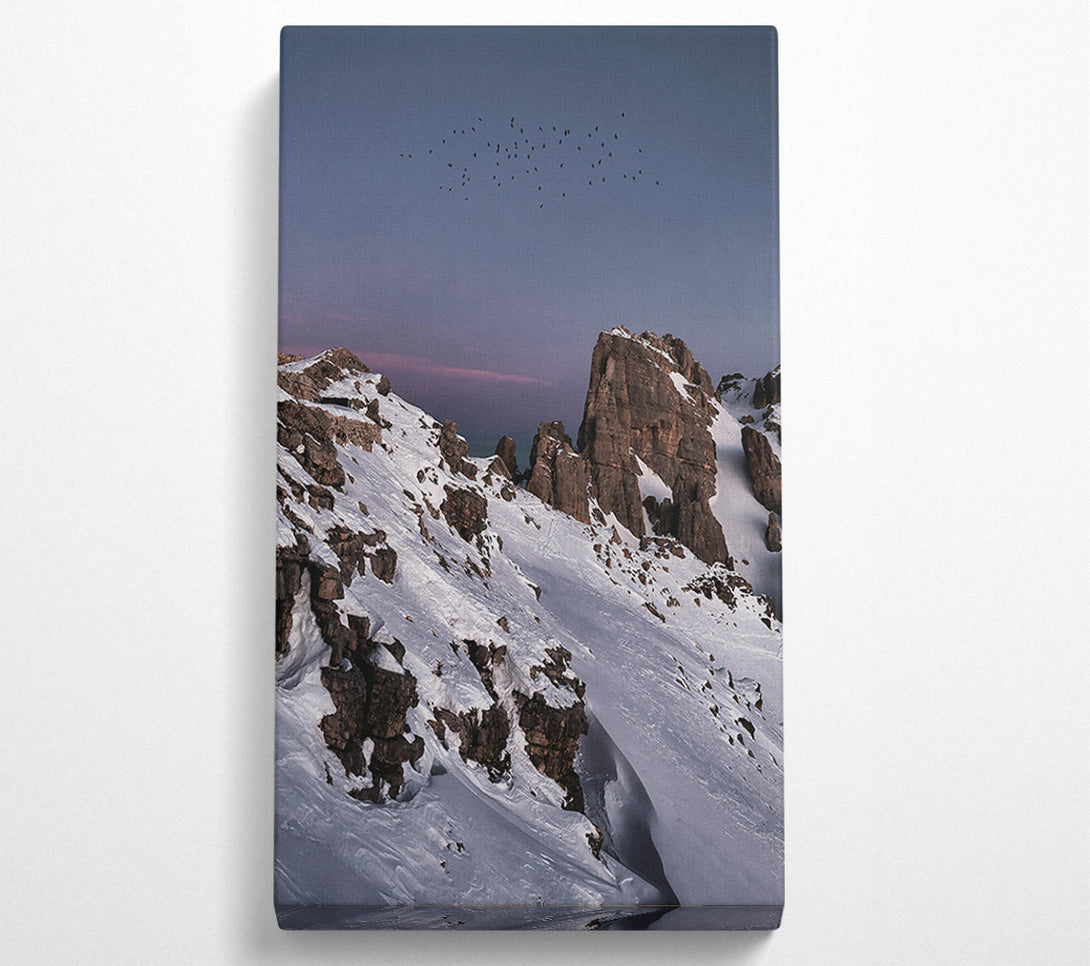  A Canvas Print of Purple Sky Mountainside Canvas Art