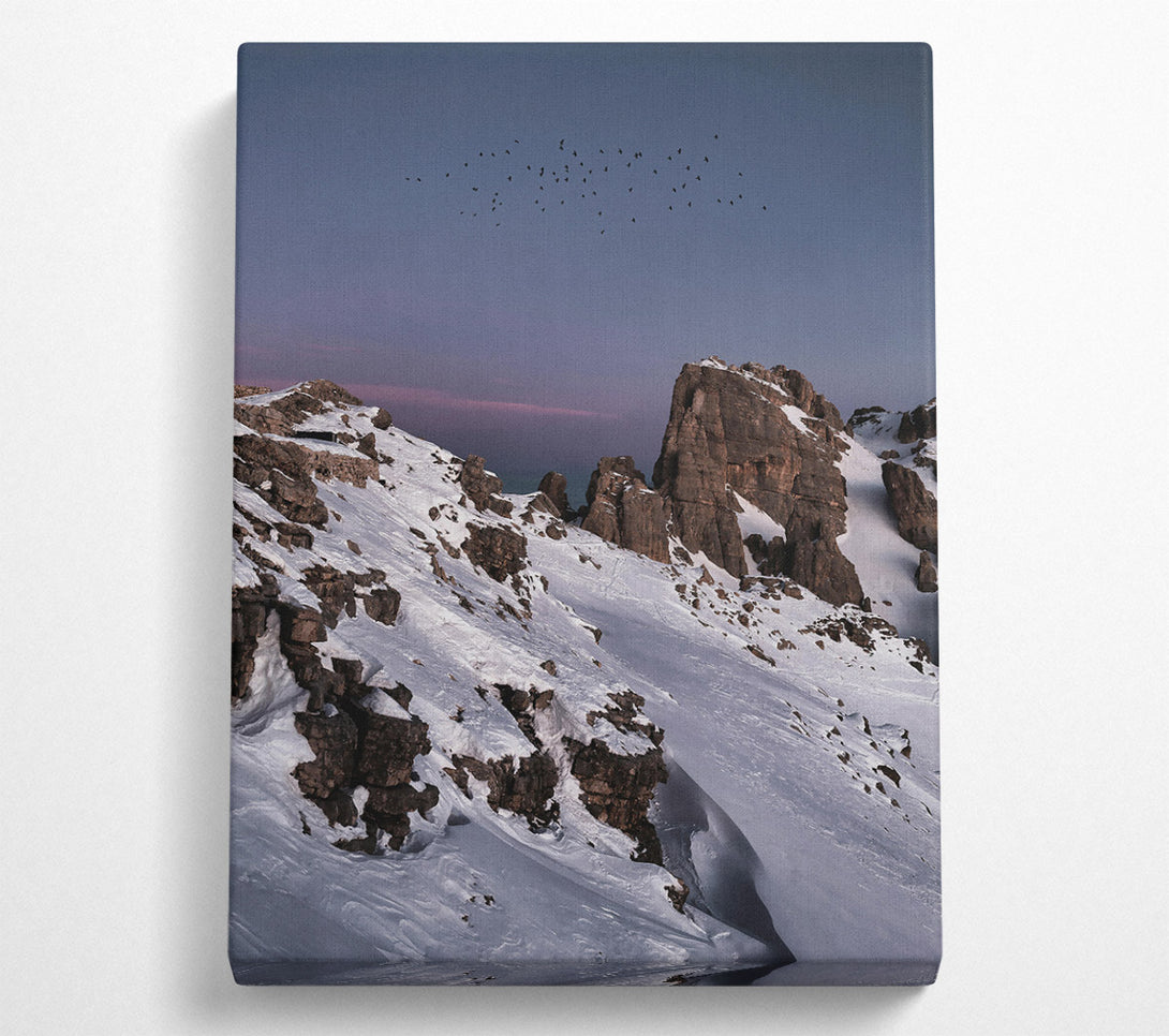  A Canvas Print of Purple Sky Mountainside Canvas Art