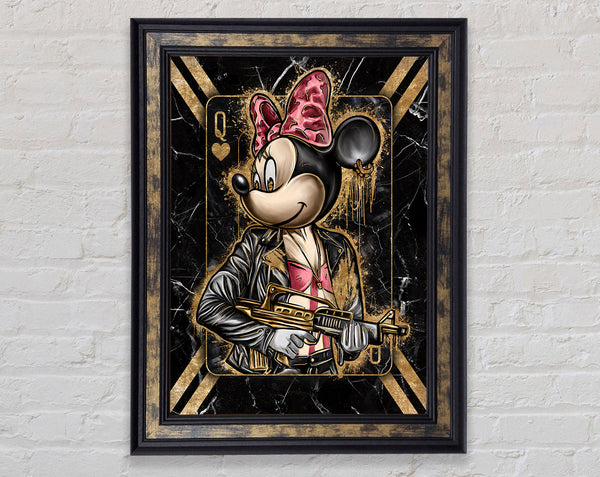 Queen Mouse Gangster Framed Print
