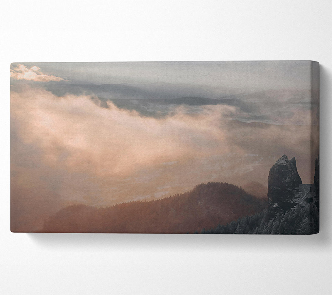  A Canvas Print of Pale Sunset Clouds Canvas Wall Art