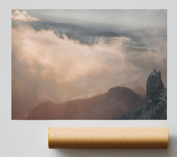Pale Sunset Clouds Print