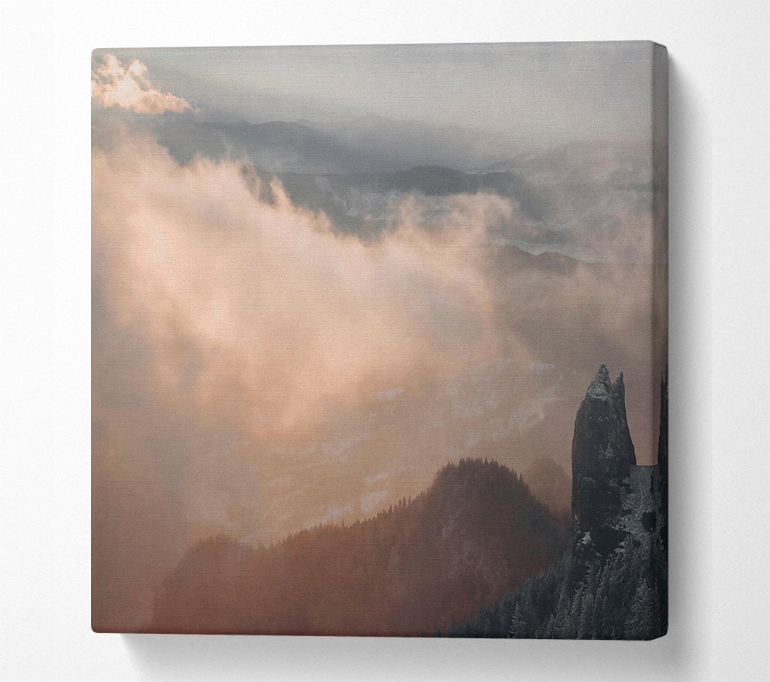  A Canvas Print of Pale Sunset Clouds Canvas Wall Art