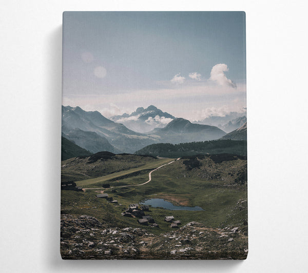  A Canvas Print of Azure Mountain Haven Canvas Print