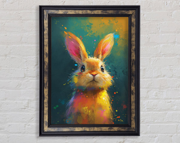 Rabbit Explosion Framed Print