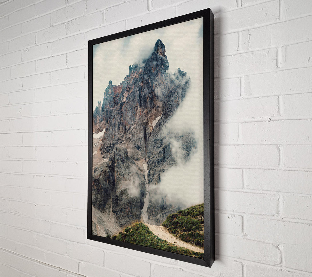  A Canvas Print of Grey Peak Through Clouds Canvas Art