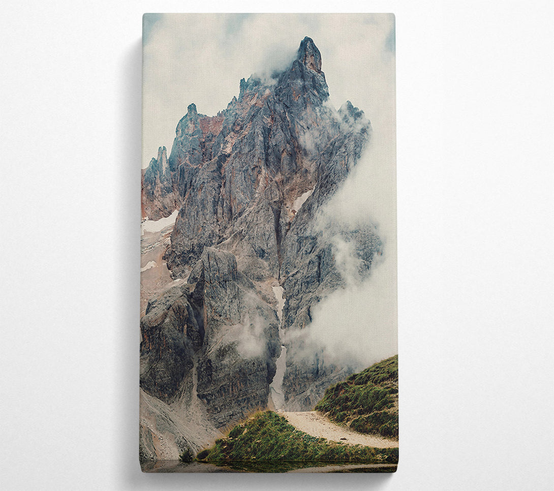  A Canvas Print of Grey Peak Through Clouds Canvas Art