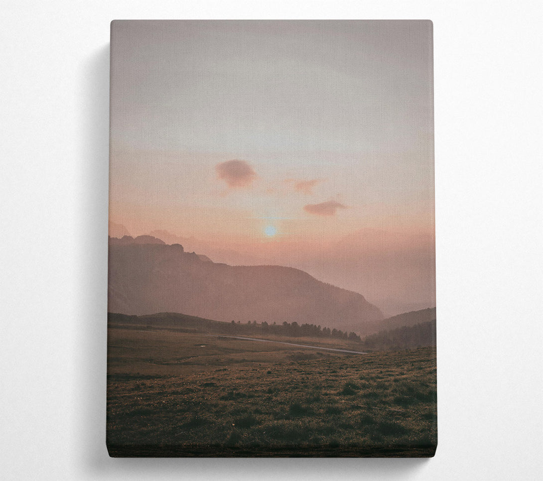  A Canvas Print of Pink Mountain Mist Canvas Print