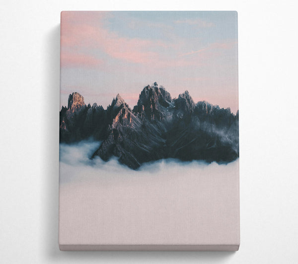  A Canvas Print of Pink Sky Peaks Canvas Print