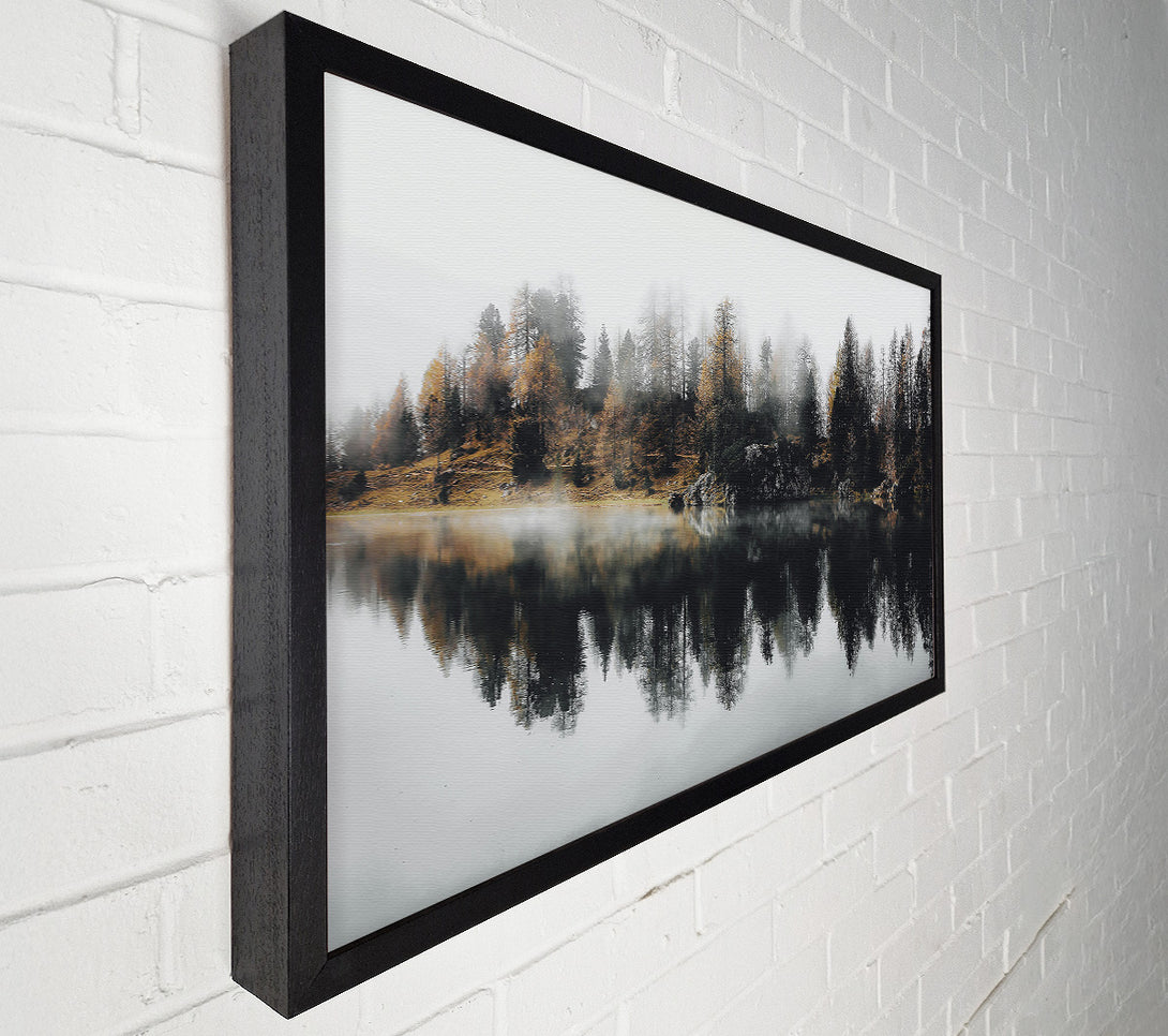  A Canvas Print of Gray Lake Reflection Canvas Art