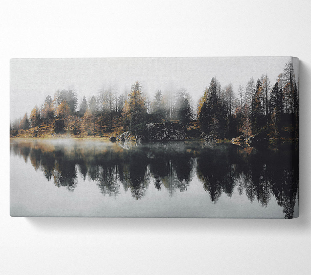  A Canvas Print of Gray Lake Reflection Canvas Art