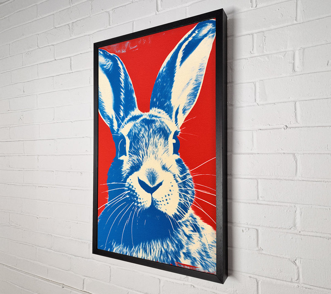  A Canvas Print of Rabbit Retro Canvas Art