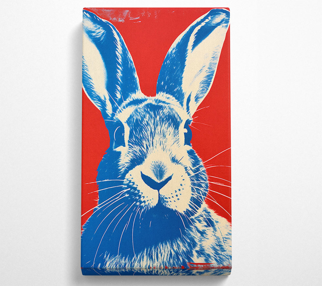  A Canvas Print of Rabbit Retro Canvas Art