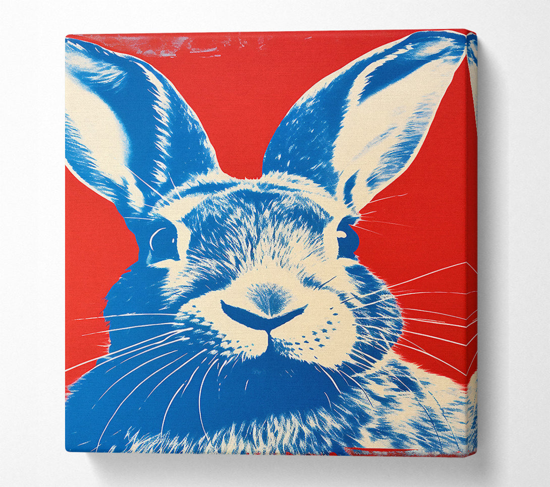  A Canvas Print of Rabbit Retro Canvas Art