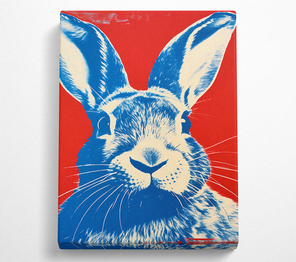  A Canvas Print of Rabbit Retro Canvas Art