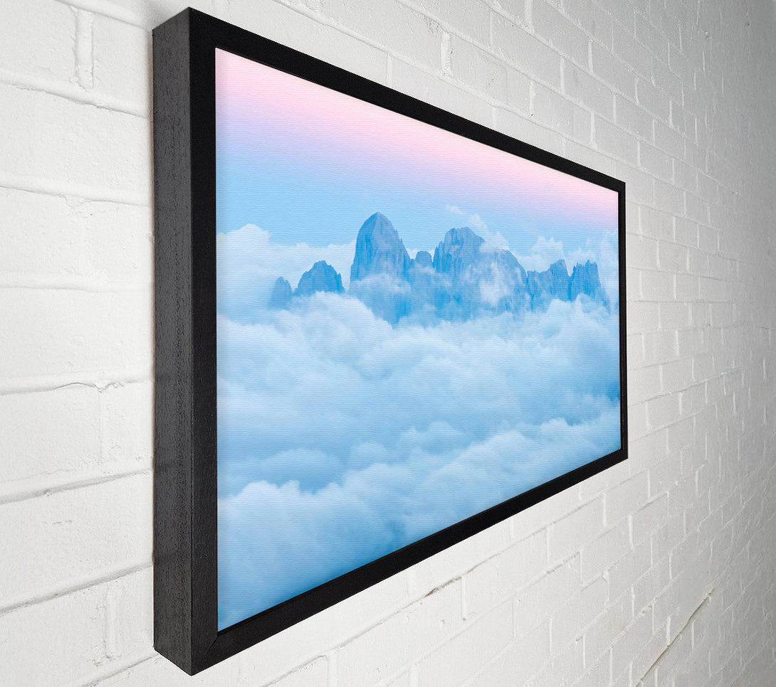  A Canvas Print of Blue Serenity Above Peaks Canvas Print
